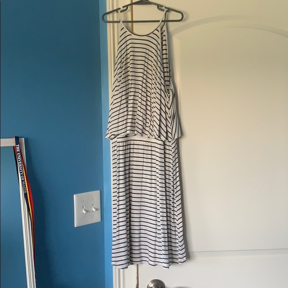 black/white striped AE dress